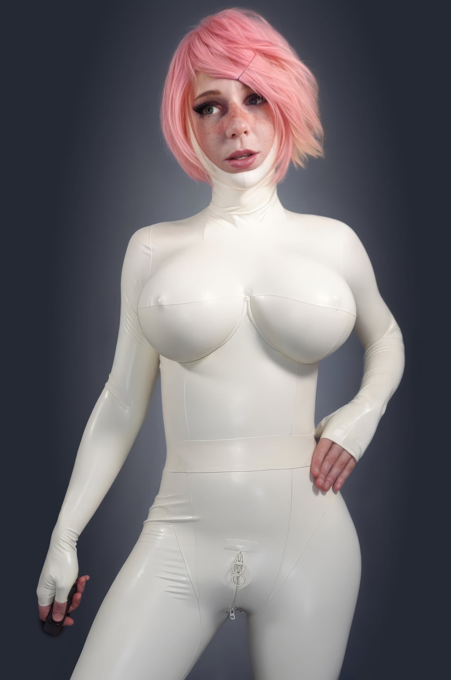 2-Piece Breast Implant Catsuit