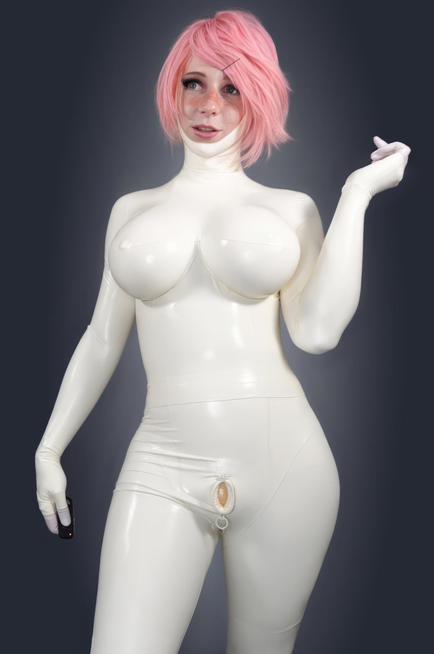 2-Piece Breast Implant Catsuit