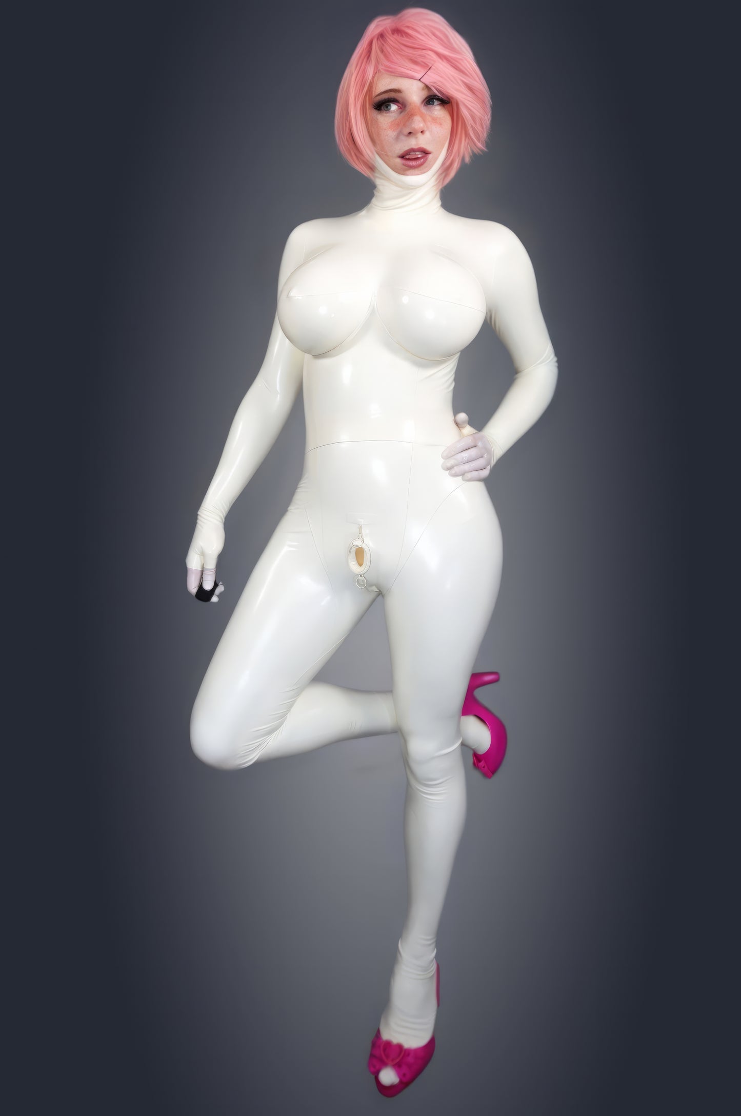 2-Piece Breast Implant Catsuit