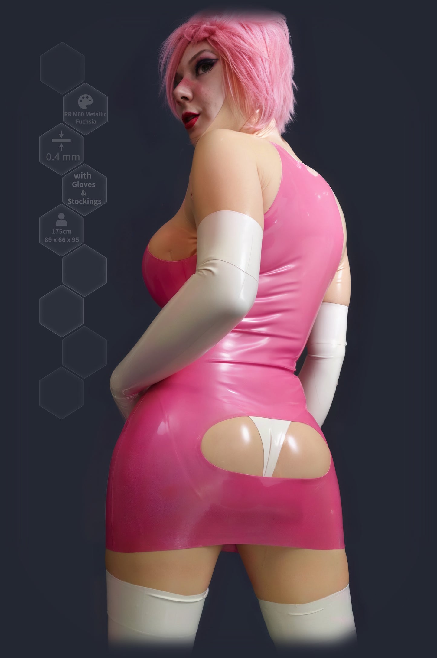 Latex Cutout Mini Dress